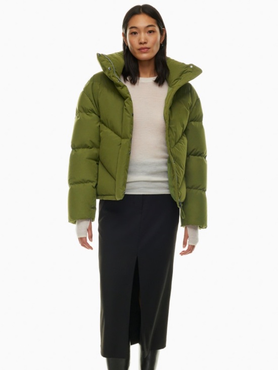 Aritzia Jackets & Blazers - NWT Aritzia Wilfred Olive Green Puffer Jacket size Small 700+ fill
